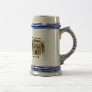 Mein Köter, meine Tasse, meine Freunde. Bierglas