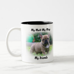 Mein Köter, meine Tasse, meine Freunde. Zweifarbige Tasse
