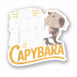 Mein Krafttier ist ein Capybara Süßes und Lustiges Aufkleber