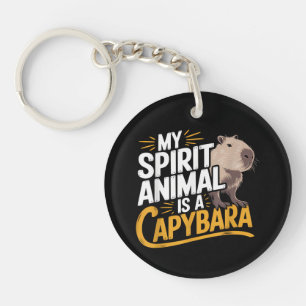 Mein Krafttier ist ein Capybara Süßes und Lustiges Schlüsselanhänger