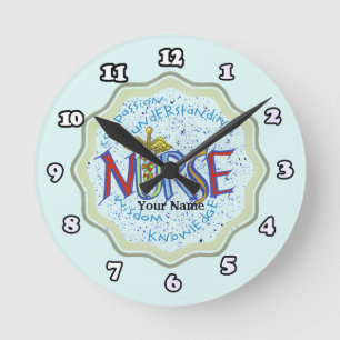 Mein Krankenpfleger-Motto  Runde Wanduhr