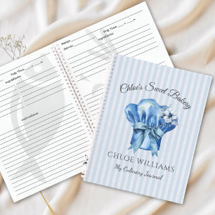 Mein kulinarisches Journal Blue Koch Hat Rezepte-N Notizblock