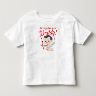 Mein Lächeln ist nur für Daddy Baby Valentinstag T Kleinkind T-shirt