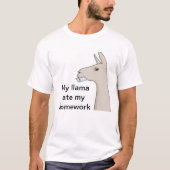 "Mein Lama Ate My Hausaufgaben" Langärmeliger T - T-Shirt (Vorderseite)