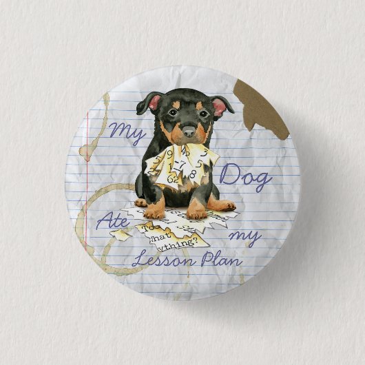 Mein Lancashire Heeler Ate My Lessingplan Button (Vorderseite)