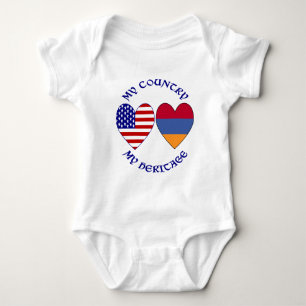 Mein Land Mein Armenisches Erbe Herz Baby Strampler