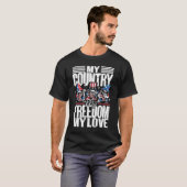 Mein Land meine Freiheit meine Liebe 4. Juli Ameri T-Shirt (Vorne ganz)