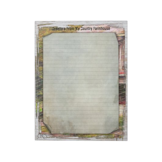 Mein Landhaus 8.5x11 Notepad Notizblock (Rotiert)
