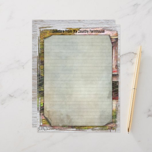 Mein Landhaus 8.5x11 Papierblatt (Vorderseite/Rückseite Beispiel)