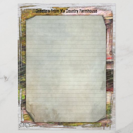 Mein Landhaus 8.5x11 Papierblatt (Vorderseite)