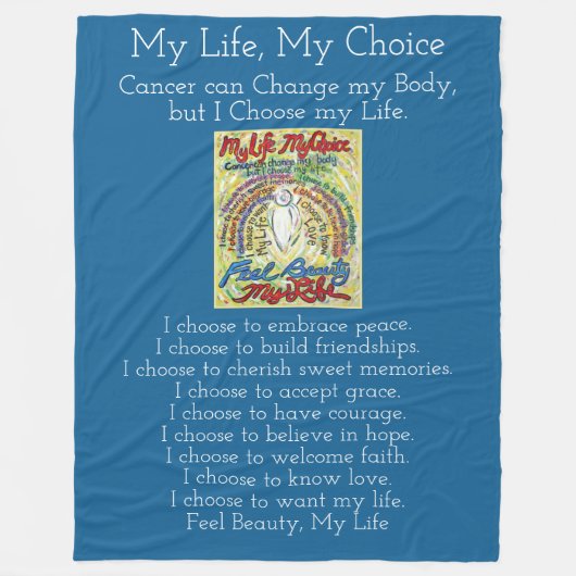 Mein Leben als Krebs-Engel Chemo Fleece Blanket (Vorderseite)
