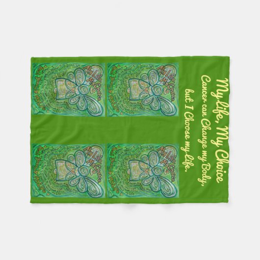 Mein Leben als Krebs-Engel Chemo Fleece Blanket (Vorderseite (Horizontal))