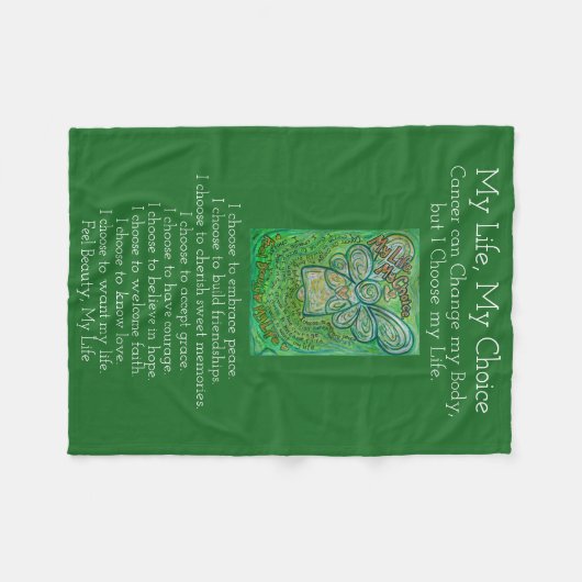 Mein Leben als Krebs-Engel Chemo Fleece Blanket (Vorderseite (Horizontal))