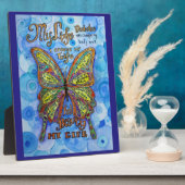Mein Leben Diabetes Butterfly Art Gedicht Gift Pla Fotoplatte (Seite)