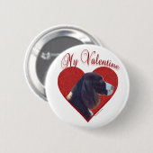 Mein Leben Englisch Springer Spanisch Valentine Button (Vorne & Hinten)