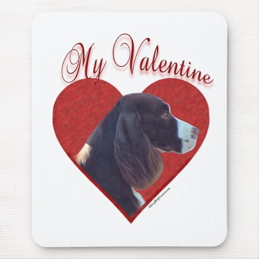 Mein Leben Englisch Springer Spanisch Valentine Mousepad (Vorne)