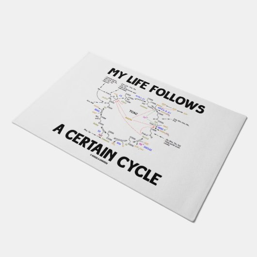 Mein Leben folgt einem bestimmten Cycle Krebs Cycl Fußmatte (Schrägansicht)