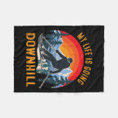 Mein Leben geht in die Wintersnowboardspur Fleecedecke (Vorderseite (Horizontal))