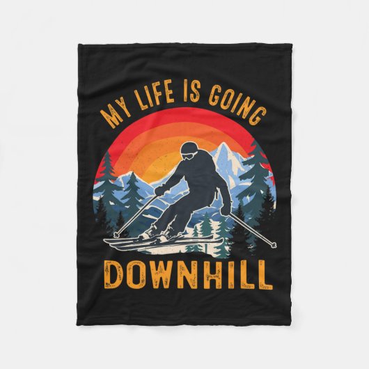 Mein Leben geht in die Wintersnowboardspur Fleecedecke (Vorderseite)