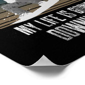Mein Leben geht mit Snowboard-Snowboard-Downhill Poster (Ecke)