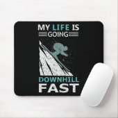 Mein Leben geht steil bergab Steile Skipisten Mousepad (Mit Mouse)