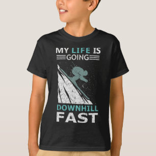 Mein Leben geht steil bergab Steile Skipisten T-Shirt