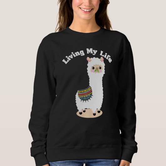 Mein Leben Guanaco Llama Vicuna Züchter Alpaca Sweatshirt (Vorderseite)