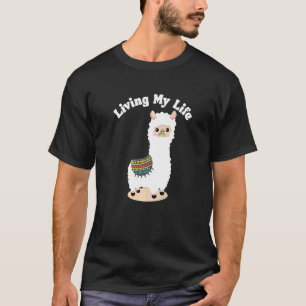 Mein Leben Guanaco Llama Vicuna Züchter Alpaca T-Shirt
