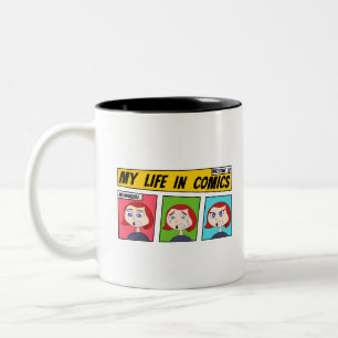 Mein Leben in Comicen Zweifarbige Tasse
