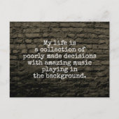 Mein Leben ist eine Sammlung Postkarte (Vorderseite)