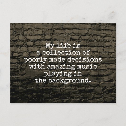 Mein Leben ist eine Sammlung Postkarte (Vorderseite)