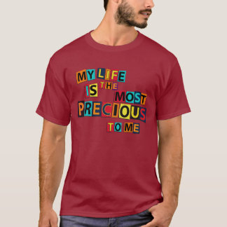 Mein Leben Ist Mir Am Wichtigsten Farbblock T-Shirt