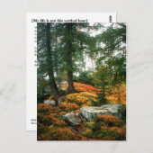 MEIN LEBEN IST NICHT DIESE VERTIKALE STUNDE POSTKARTE (Vorne/Hinten)