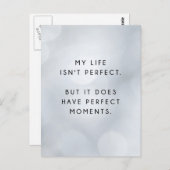 Mein Leben ist nicht perfekt inspirierende Postkar Postkarte (Vorne/Hinten)
