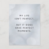 Mein Leben ist nicht perfekt inspirierende Postkar Postkarte (Vorderseite)