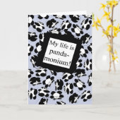 Mein Leben ist Panda-monium - Blau Karte (Gelbe Blume)