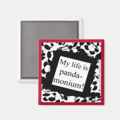 Mein Leben ist Panda-Monium Magnet (Vorderseite/Rückseite)