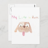 Mein Leben ist Ruff. Postkarte (Vorne/Hinten)