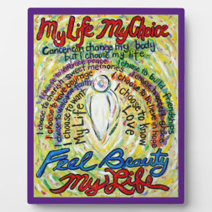 Mein Leben, meine Wahl Krebs Gedicht Angel Art Pla Fotoplatte