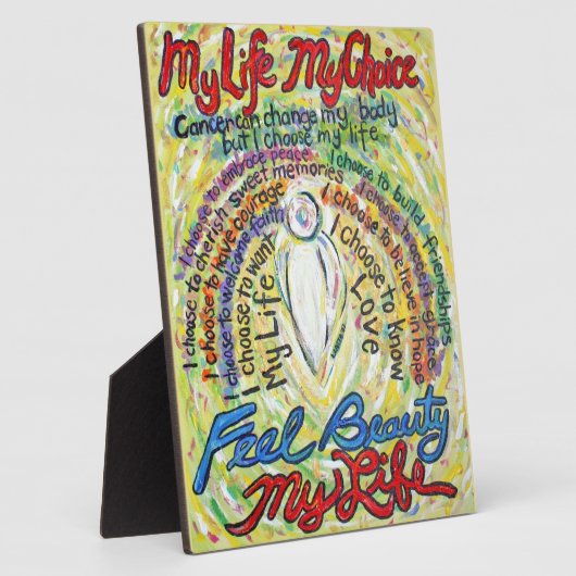 Mein Leben, meine Wahl weißer Engel Malerei Plaque Fotoplatte (Seite)