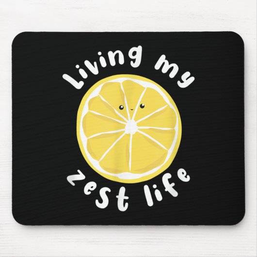 Mein Leben mit Elan leben lustiger positiver Spruc Mousepad (Vorne)