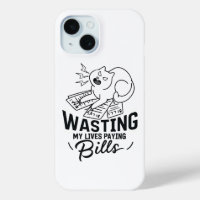 Mein Leben vergeuden witziges Katzen-Design
