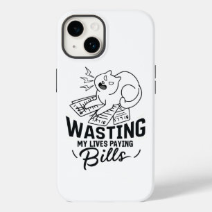 Mein Leben vergeuden witziges Katzen-Design Case-Mate iPhone 14 Hülle