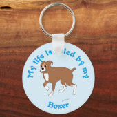 Mein Leben wird von meinem Boxer bestimmt Schlüsselanhänger (Vorderseite)