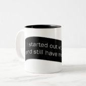 Mein Leben Zweifarbige Tasse (Vorderseite Links)