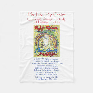 Mein Lebensauslese Krebs Gedicht weiche Fleece-Dec Fleecedecke