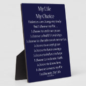 Mein Lebensdiabetes Inspirationsgedicht Plaque Fotoplatte (Seite)