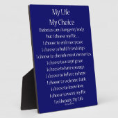Mein Lebensdiabetes Inspirationsgedicht Plaque Fotoplatte (Seite)