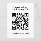 Mein Lebenslauf mit QR-Code auf einer Postkarte an (Vorderseite)