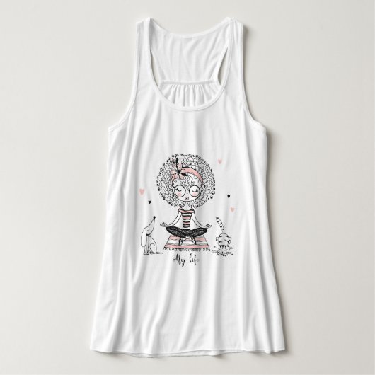 Mein Lebenslauf oben Tank Top (Design Vorderseite)